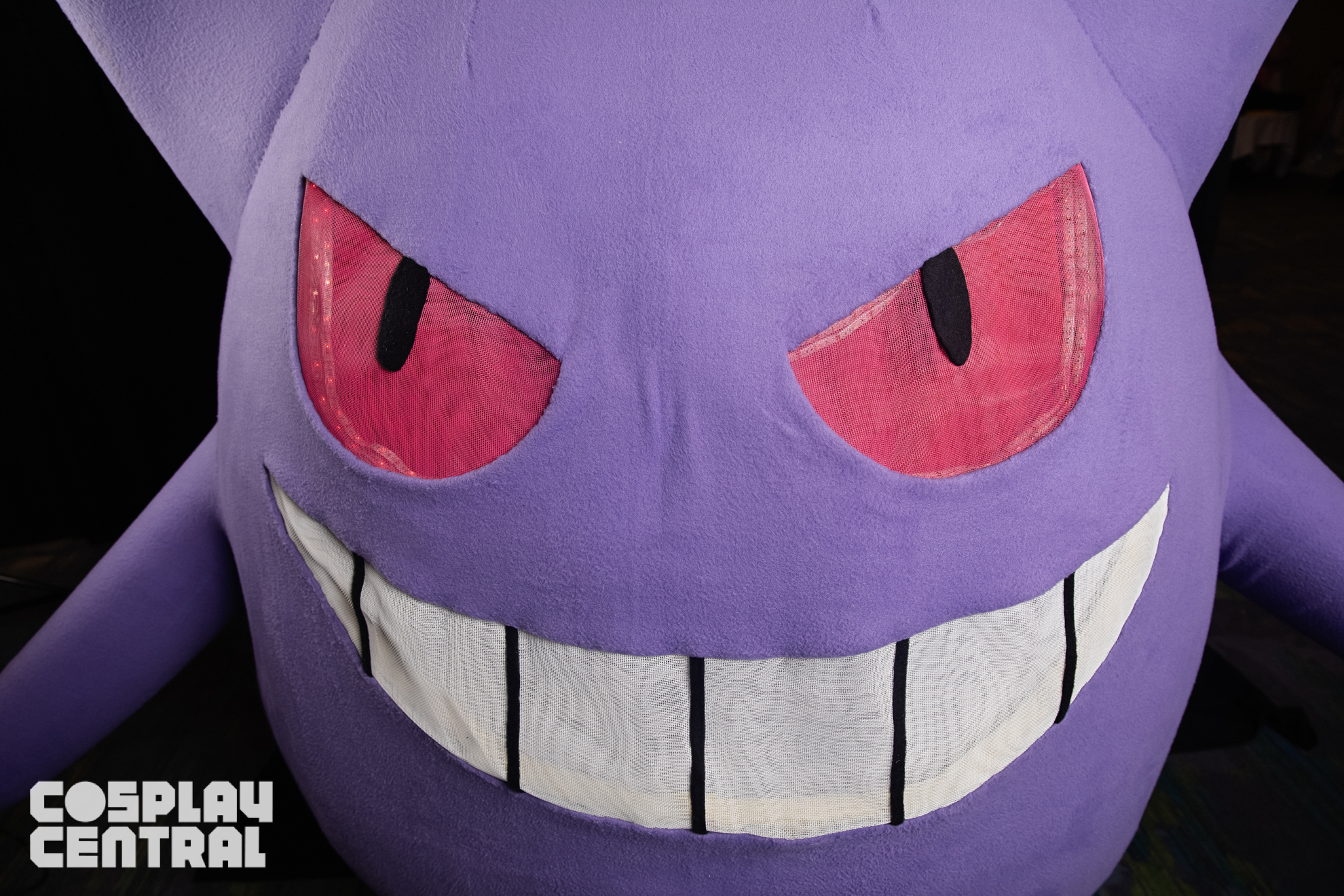 Gengar Face Cosplay Costume Black Cotton Cartoon Anime with Filter 