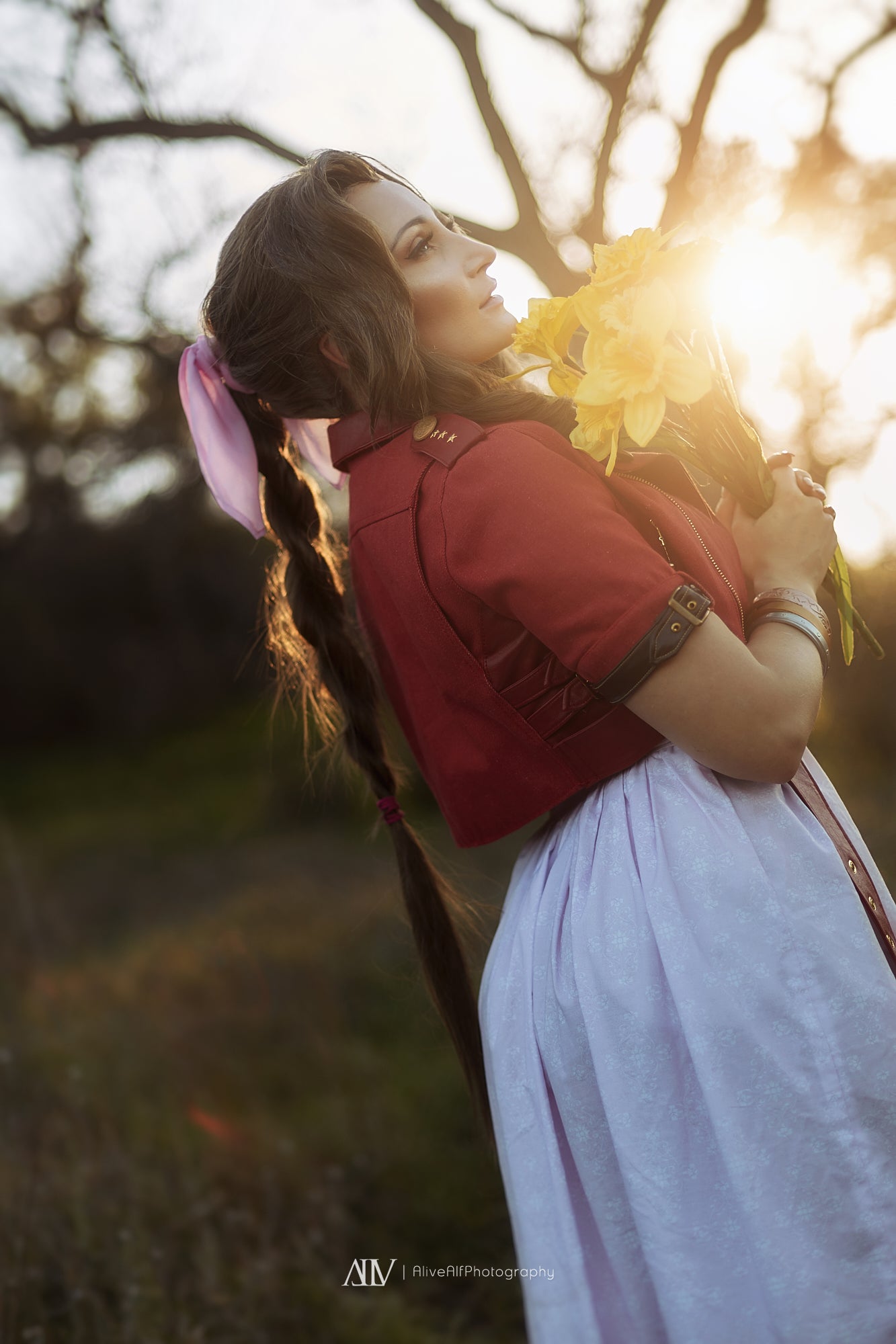 Holly T Wolf Aerith Gainsborough Cosplay from Final Fantasy VII
