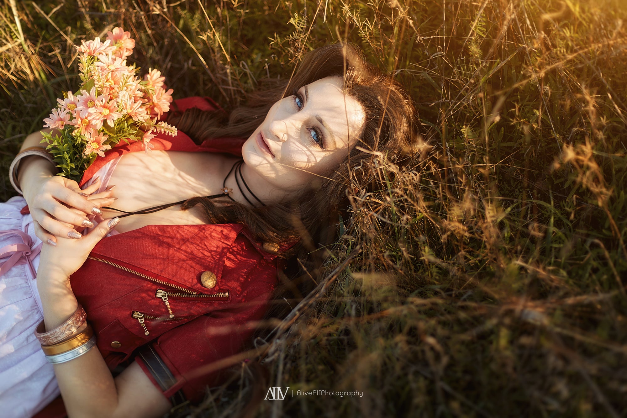 Holly T Wolf Aerith Gainsborough Cosplay from Final Fantasy VII