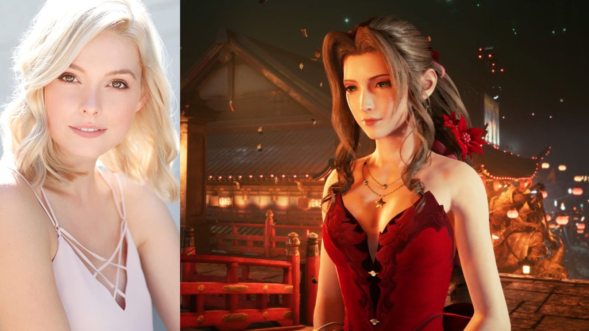 Aerith Cosplay by Briana White (voice actress)
