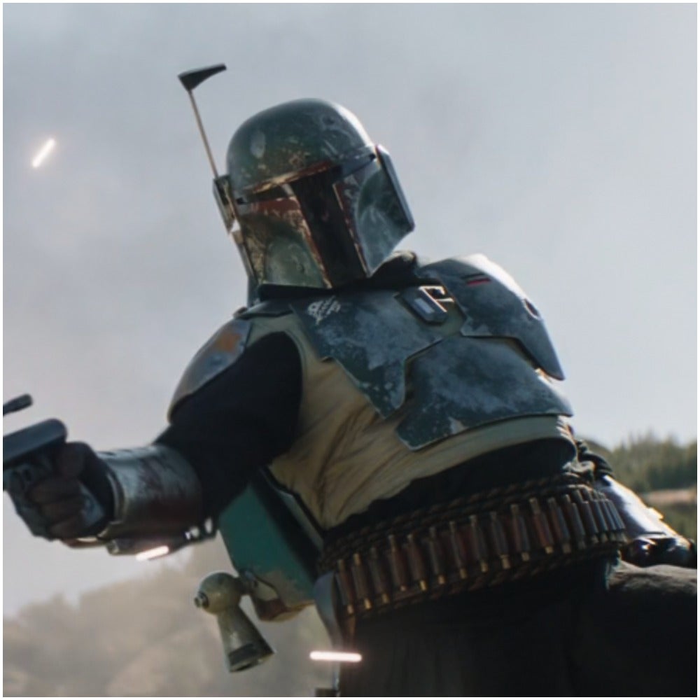 Screenshots taken from Episode 14 of The Mandalorian - Boba Fett in new armor