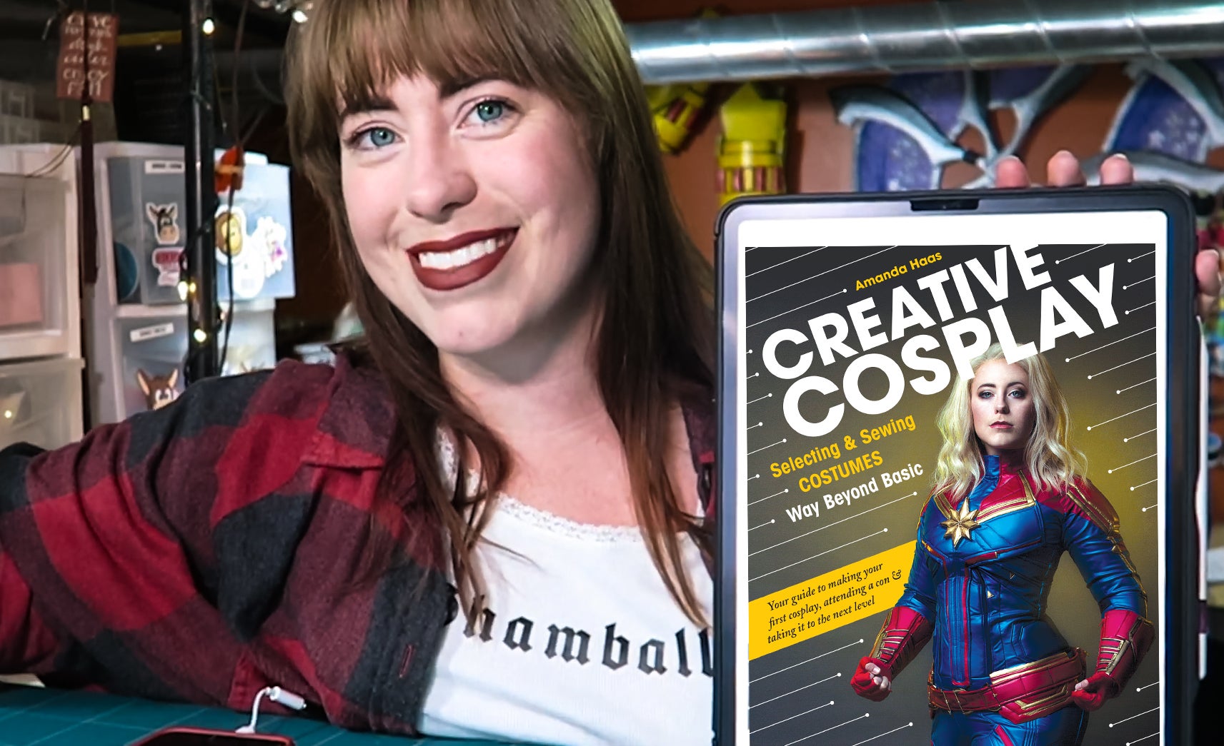 Cosplayer Jedimanda (Amanda Haas) with her new book 'Creative Cosplay'