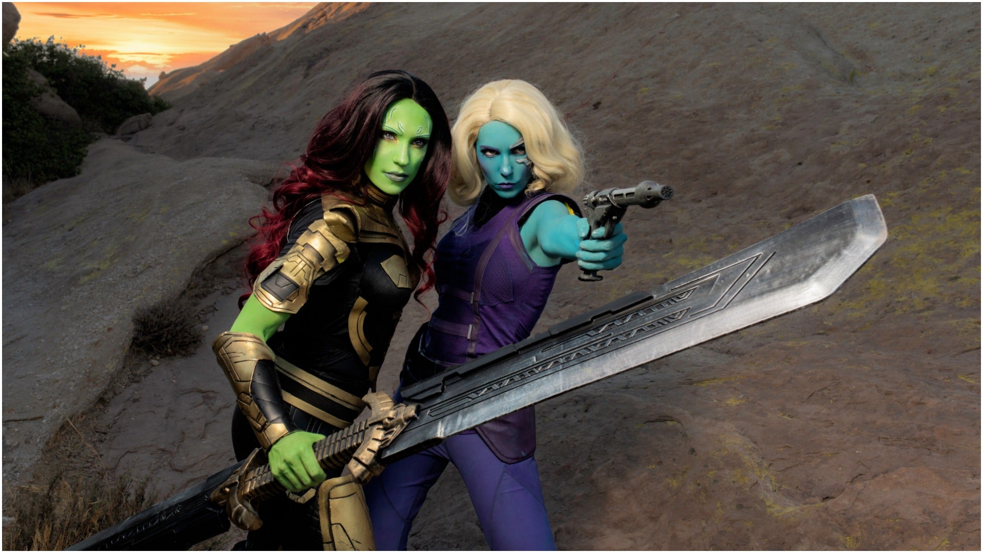 Nebula and Gamora from Marvel's What if