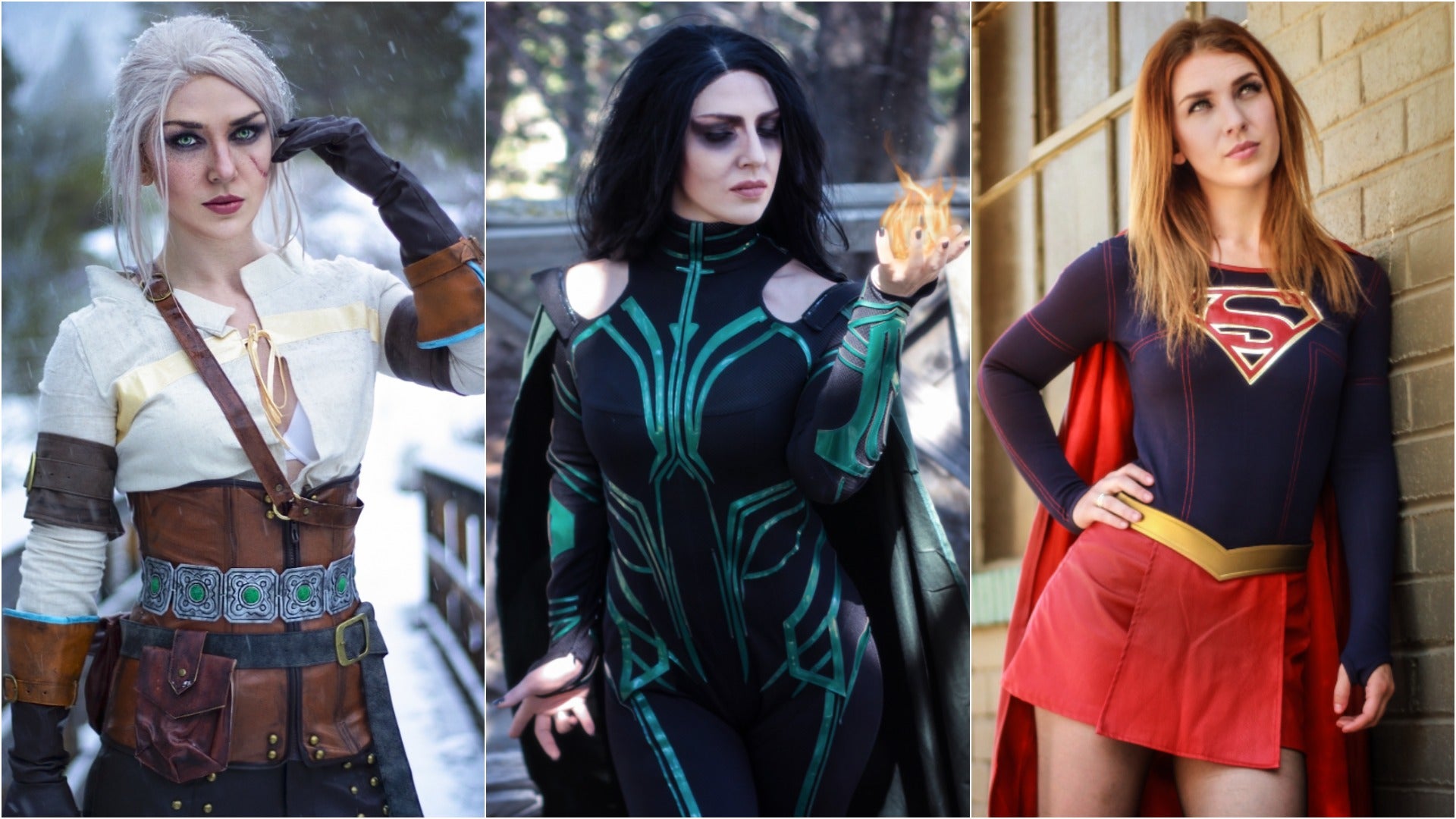 Store-bought cosplays from Miccostumes (Ciri), ProCosplay (Hela, and HerosTime (Supergirl). Photos courtesy Captain Kaycee Cosplay