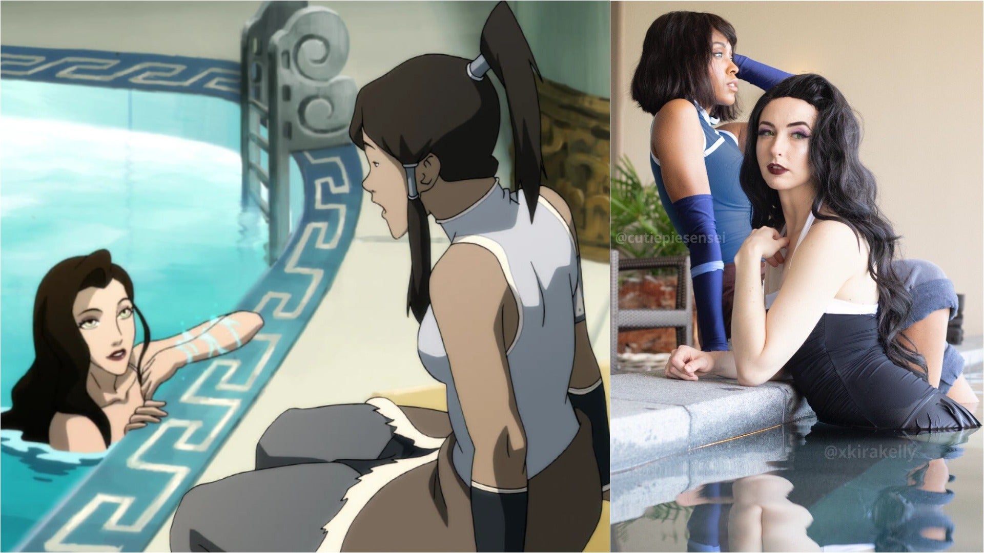 Korra and Asami Cosplays from Legend of Korra