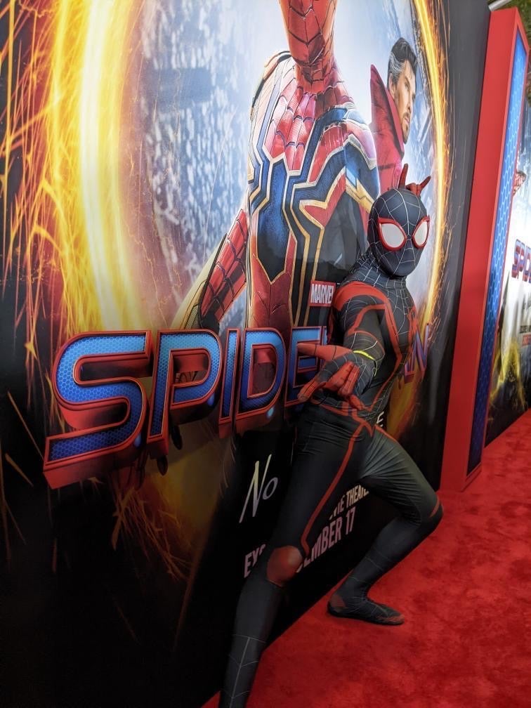 Cosplayers Attend Spider-Man No Way Home Premiere