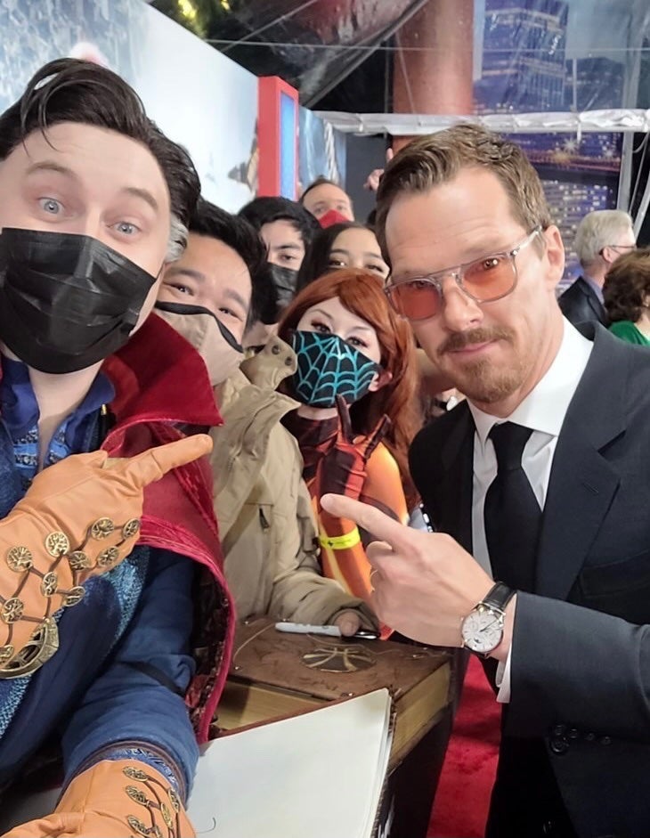 Cosplayers Attend Spider-Man No Way Home Premiere