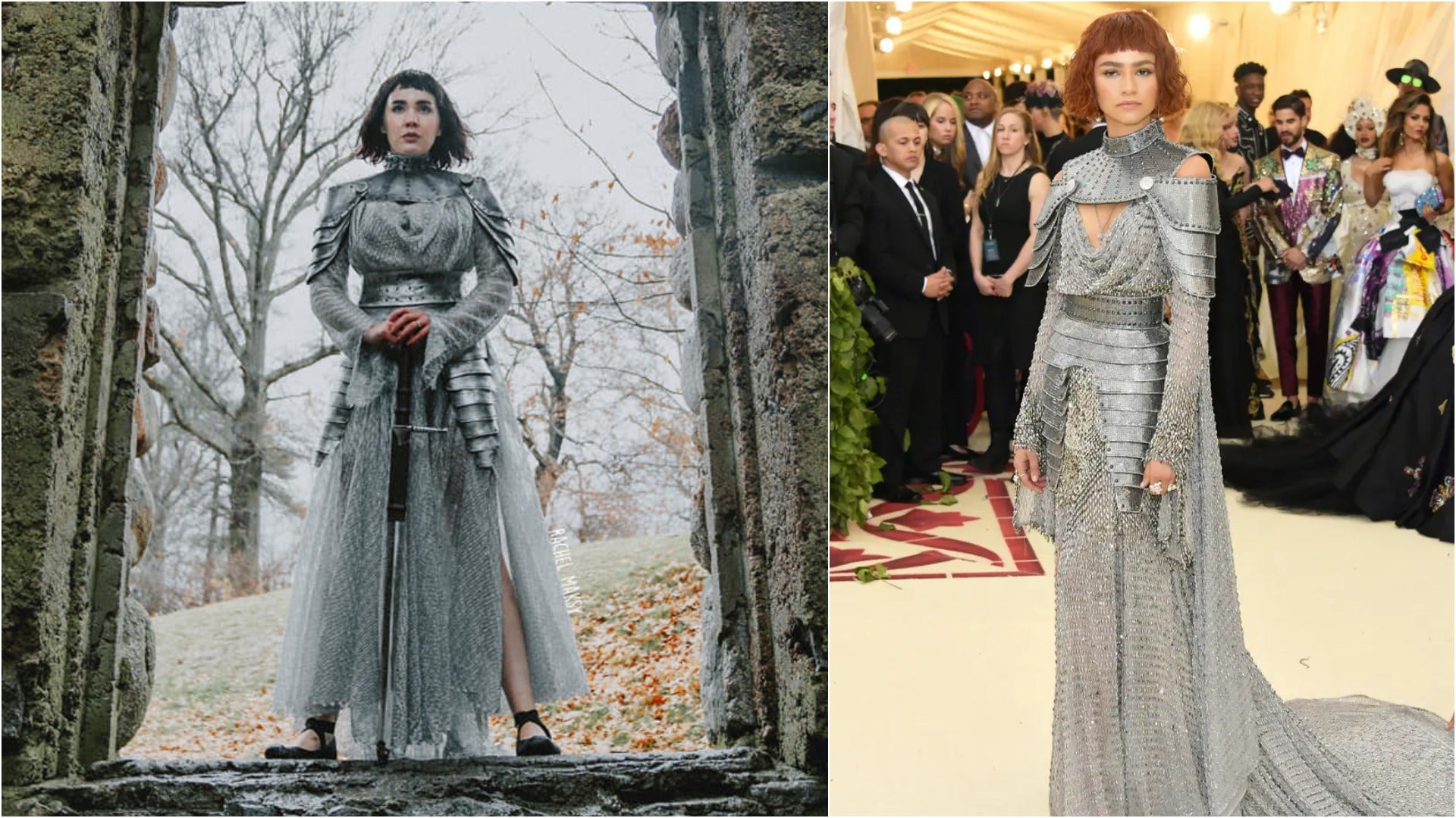 Cosplayer Makes Zendaya S Joan Of Arc Met Gala Dress Cosplay Central Resident evil village fans can't get enough of the maiden demo's alcina dimitrescu, with one cosplayer paying tribute to her with a spitting image of the castle's head. joan of arc met gala dress cosplay
